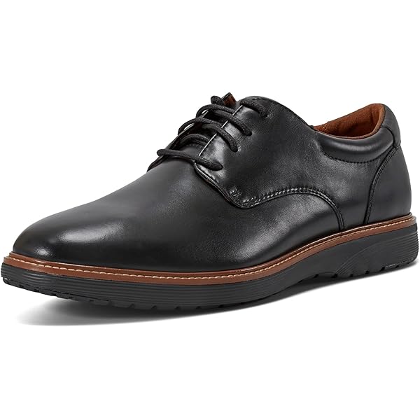 Amazon.com | Rockport Men's Lukah, Black Leather, 8.5 Wide | Oxfords